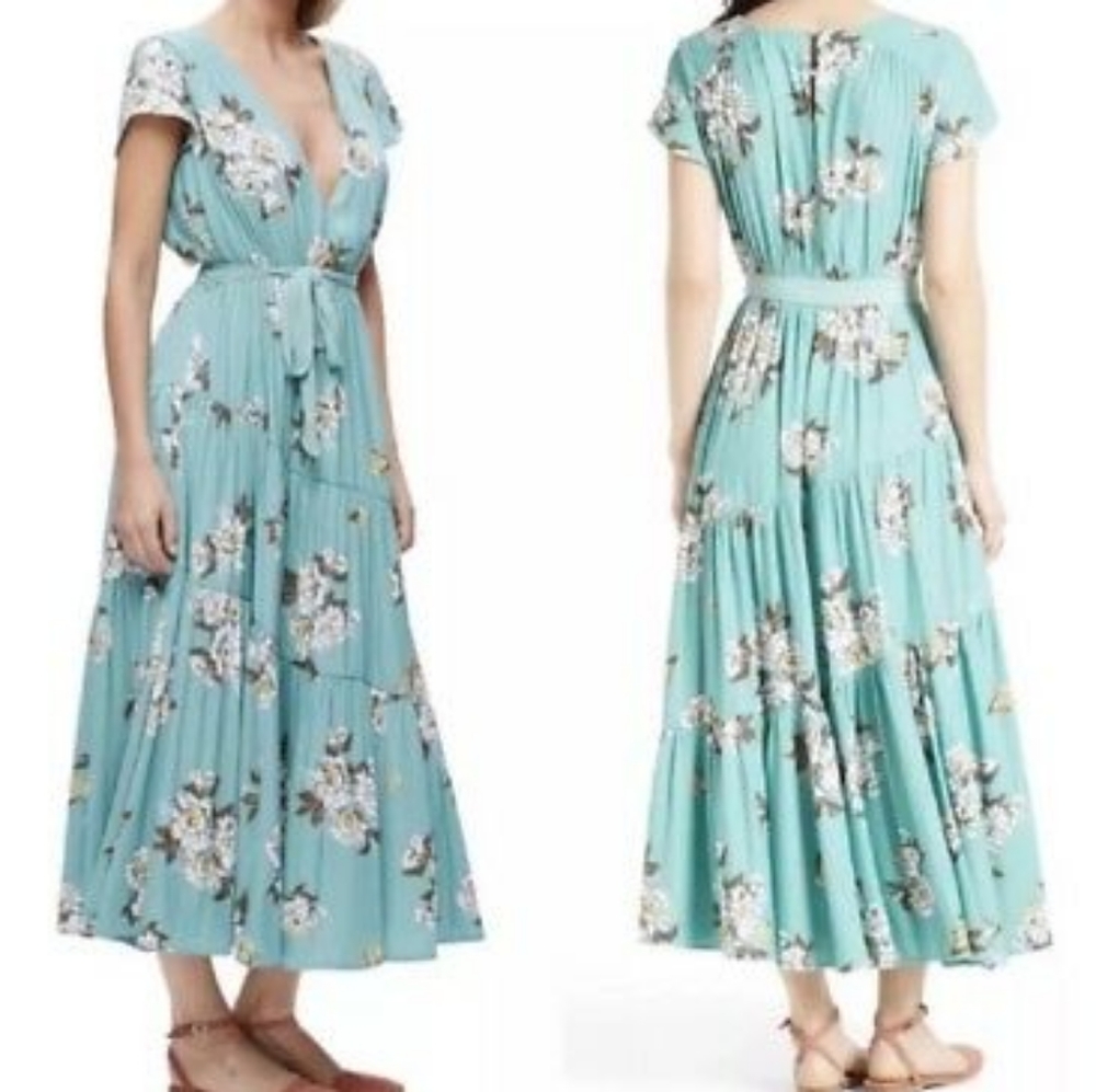 Free People "All I got" maxi dress blue